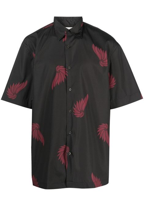 camicia oversized con stampa DRIES VAN NOTEN | Camicia | CASSIDYE6034900